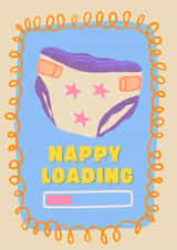 Classic New Baby Card - Nappy Loading created by Wondi Studios