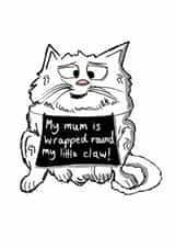 Cute cat card to send to a cat mum on Mother's Day or just because... created by Kathryn Doodle Player