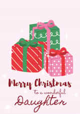 Cute Girly Christmas card for Daughter created by Lots of Love, Hannah 