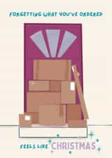 Funny Christmas Card - Forgetting What You've Ordered - Online Ordering created by Sian Moore Illustration