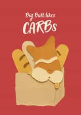 Cute Card for Couples - Carbs - Lover created by With Love Laxmi