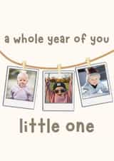 Personalised Birthday Photo Card created by thelittleone - Classic Birthday Card - 1st - A Whole Year Of You