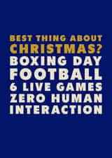 Funny Christmas Card - For Him - Boxing Day Football created by PEA GREEN PRINTS