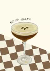 Sip Sip Hooray! Cocktail Celebration Card created by Charlotte charlotteroyalart@outlook.com