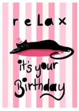 Cute cat birthday card created by Palette&Petal 