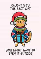 Cute Christmas Cat Card created by Lyndsay Moon