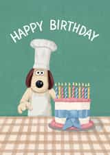 Cute Birthday Card - Wallace and Gromit - Gromit - Cake created by Wallace & Gromit