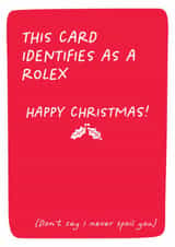 Rolex Christmas Card - The Perfect Christmas Gift created by Lyndsay Moon