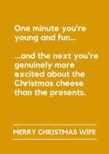 Funny Christmas Card for Wife – Christmas Cheese created by Lemonade Insight