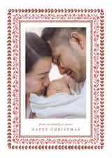 Personalised Christmas Photo Card created by Olivia Raufman Design - Classic Christmas Card - From Our Family To Yours