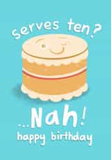 Funny birthday cake card for friends created by Palette&Petal 