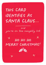 Funny Christmas Card – Santa's Naughty List Card created by Lyndsay Moon