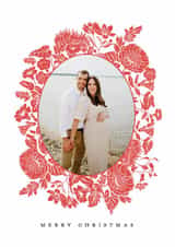 Personalised Christmas Photo Card created by Olivia Raufman Design - Classic Christmas Card - Botanical Frame