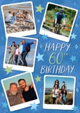 Personalised Birthday Photo Card created by Alice Griffiths Illustration - Classic Birthday Card - 60th - Polaroids