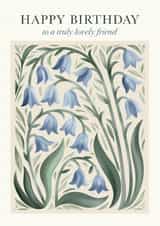 Pretty Birthday Card - Lovely Friend - Bluebells created by Choo Choo