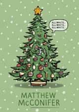 Funny Christmas Card for Movie Fan - Matthew McConaughey Pun created by Carl Batterbee