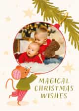 Personalised Christmas Photo Card created by Kitty Strand - Magical Christmas Wishes - Cute Christmas Card for Children - Sentimental Card