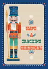 Have a Cracking Christmas, decorative folk art style Nutcracker created by Ally Marie Illustration