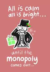 Christmas Monopoly card created by Palette&Petal 
