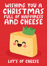 Cute Christmas Card - A Christmas Full Of Happiness And Cheese created by Studio Doodles