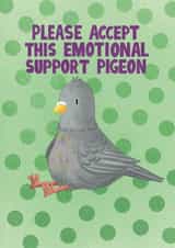 Emotional Support Pigeon Card-Funny Friendship Card- Thinking of You created by Pixiecraft