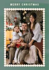 Personalised Christmas Photo Card created by AniSomi - Classic Christmas Card - Snow Border