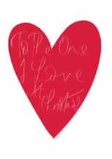 Romantic Christmas Card for Partner – Merry Christmas to the One I Love created by HCD Illustration