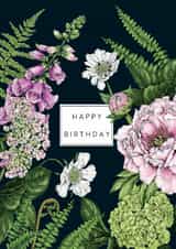 Pretty Birthday Card - Botanical Florals created by Catherine Lewis Design