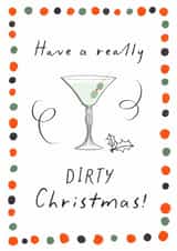 Funny Christmas Card | Have a Dirty Christmas | Retro Martini created by patternmuse