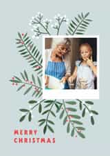 Personalised Christmas Photo Card created by Lemon and Sugar  - Classic Christmas Card - Christmas Foliage