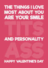 Funny / Rude Valentine's card for Wife / Girlfriend - Tits & Ass created by Blind Faith