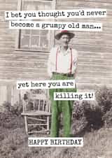 Funny Birthday Card - For Him - Grumpy Old Man - Vintage Humour Card created by Raven's Rest Studio