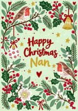 Happy Christmas Nan - traditional card for her created by Paperleaf Studios 