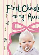 Personalised Christmas Photo Card created by Stuck Shop Gifts - Cute Christmas Photo Card - For Auntie 