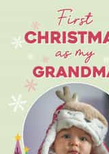 Personalised Christmas Photo Card created by Stuck Shop Gifts - Fist Christmas As My Grandma - Cute Photo Card