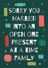 Funny Husband Christmas Card - One Present At A Time created by Stuck Shop Gifts