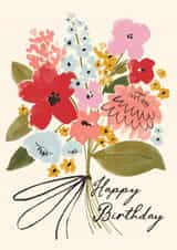 Classic Birthday Card - Flowers - Cottage-Core created by Laura Darrington Design Ltd.