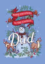Cute Woodland Snowman Christmas Card for Dad created by Angie Spurgeon