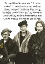Funny Christmas Card for Her – Three Wise Women – Vintage Humour created by Raven's Rest Studio