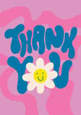 Cute Thank You Card - Smiley Face Daisy created by Raspberry Blossom
