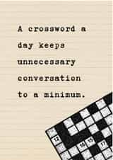 Funny Crossword Card for Husband or Dad - Birthday Card for Puzzle Lover created by Helen Aveyard
