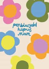 Classic Birthday Card - For Mum - Welsh - Penblwydd Hapus created by Raspberry Blossom