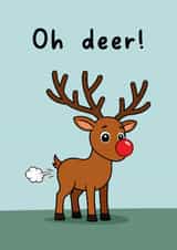 Funny Christmas Card – Reindeer Fart created by Paul Stevens