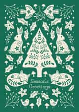 Christmas Card - Woodland Animals - Season’s Greetings created by Kirsty Miller