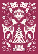 Christmas Card - Reindeer - Merry Christmas created by Kirsty Miller