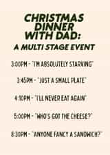 Funny Card For Dad - Christmas Dinner: A Multi Stage Event created by Ink Icons 