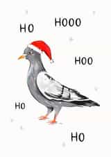 Funny Christmas Pigeon Card - Bird Pun created by Lauren Barclay