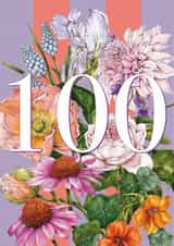 Pretty Birthday Card - 100th - Floral Bouquet created by Catherine Lewis Design