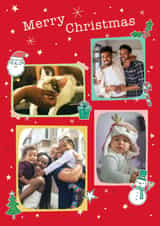Personalised Christmas Photo Card created by Orchard Design House - Fun Christmas card - Colourful frames - Christmas icons