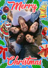 Personalised Christmas Photo Card created by Violet and Alfie - Nostalgic Retro Christmas Card